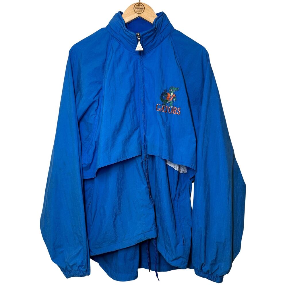 VTG University Florida Gators Windbreaker Jacket Embroidered Blue Unisex Large